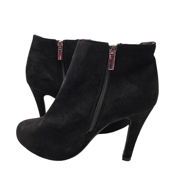 Lane Bryant Boots Womens 10W 10 Faux Suede Ankle Booties Zips Work - Picture 2 of 9